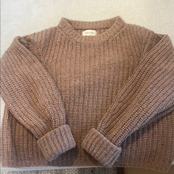 James Street Co Chunky Lowe Pullover Marled Sienna XS